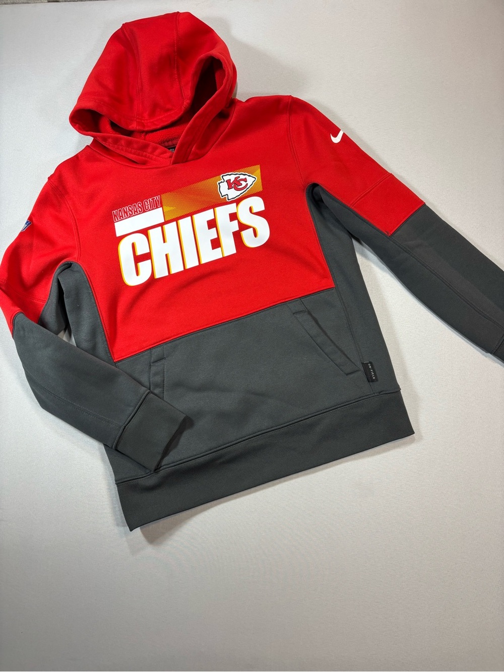 NFL Nike Kansas City Chiefs Red & Gray Hoodie for Youth Size M